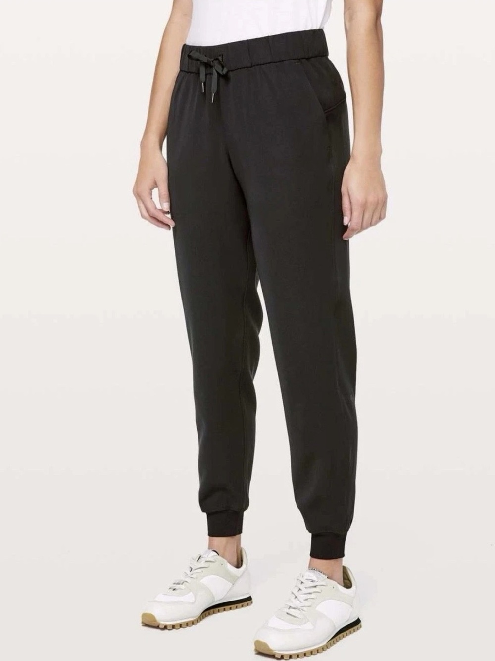 LULULEMON Black ON THE FLY Drawstring Jogger Pants 6